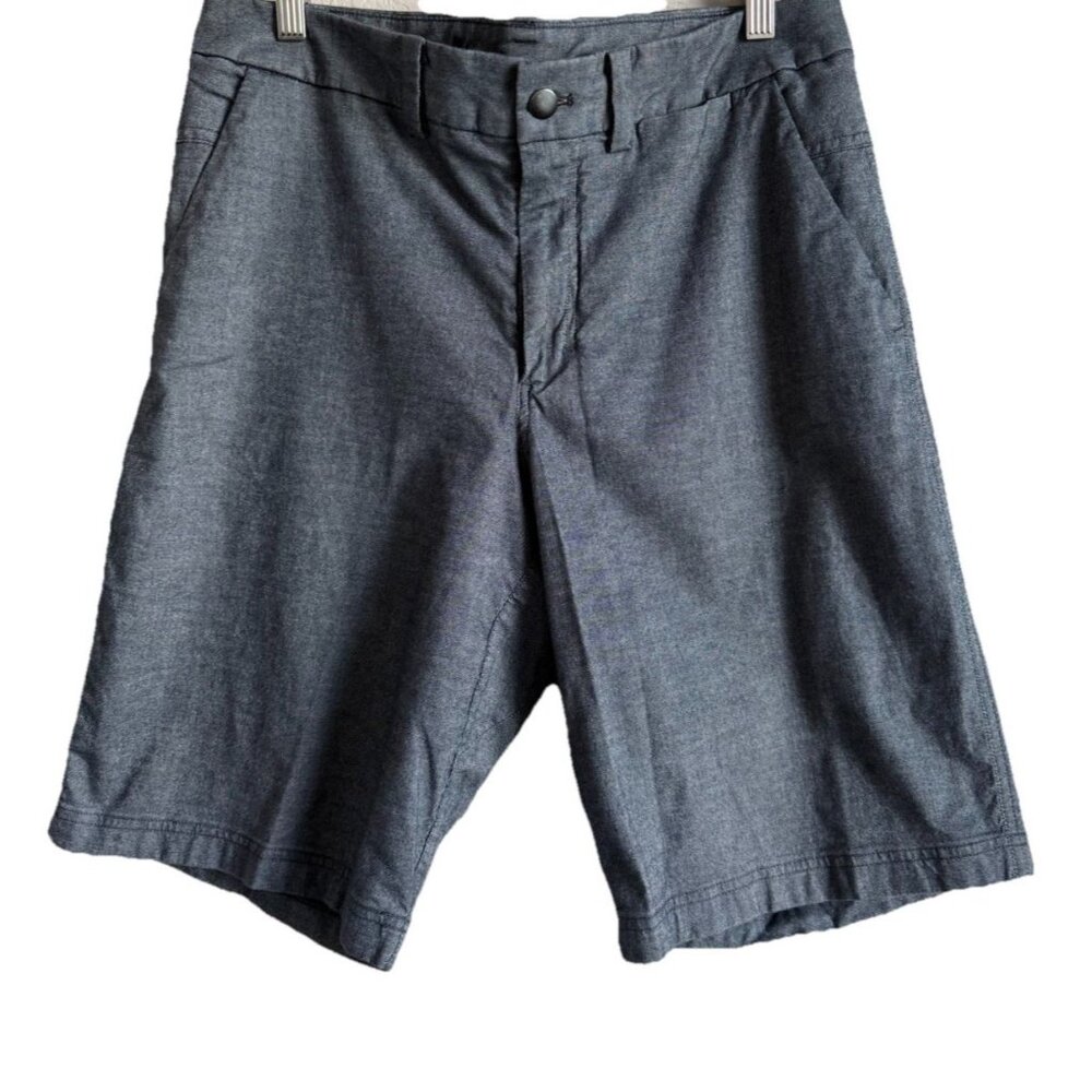 Lululemon Commission Shorts Classic Oxford Blue Mens Size‎ 32 Stretch Athleisure